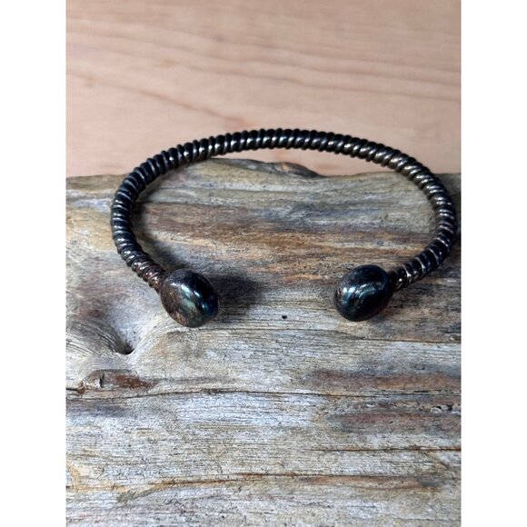 Sterling Silver Sterling 925 Q - Ray Flex Cuff Bracelet Twisted Cuff Bracelet - Picture 9 of 9